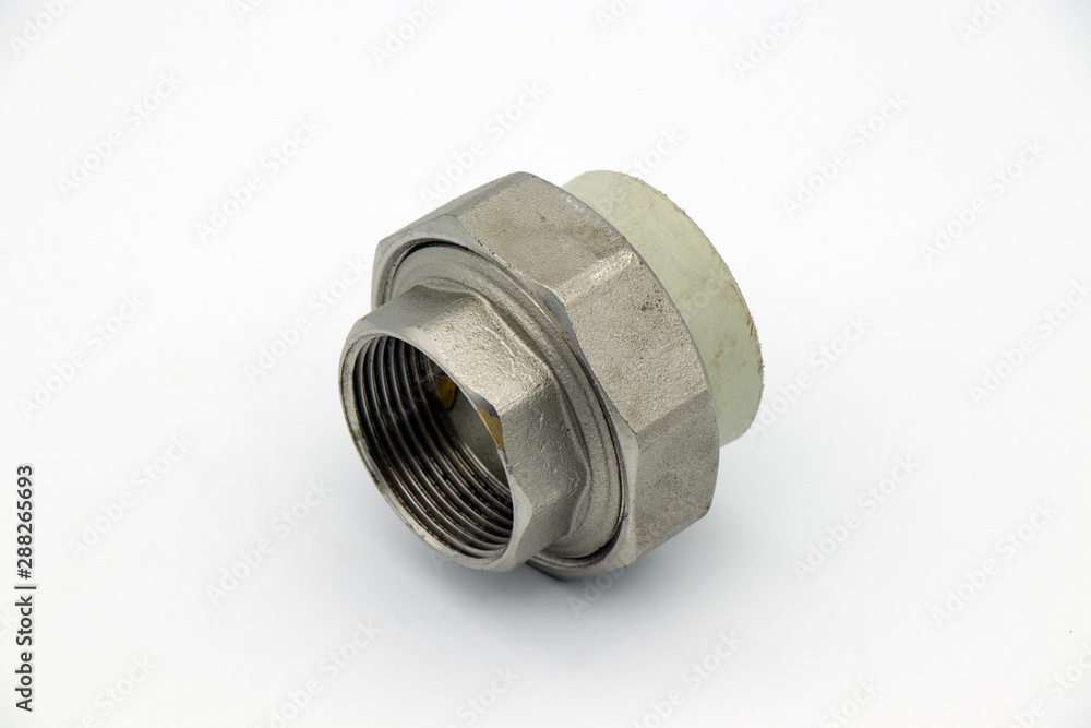 bolt and nut on white background bolt and nut on white background