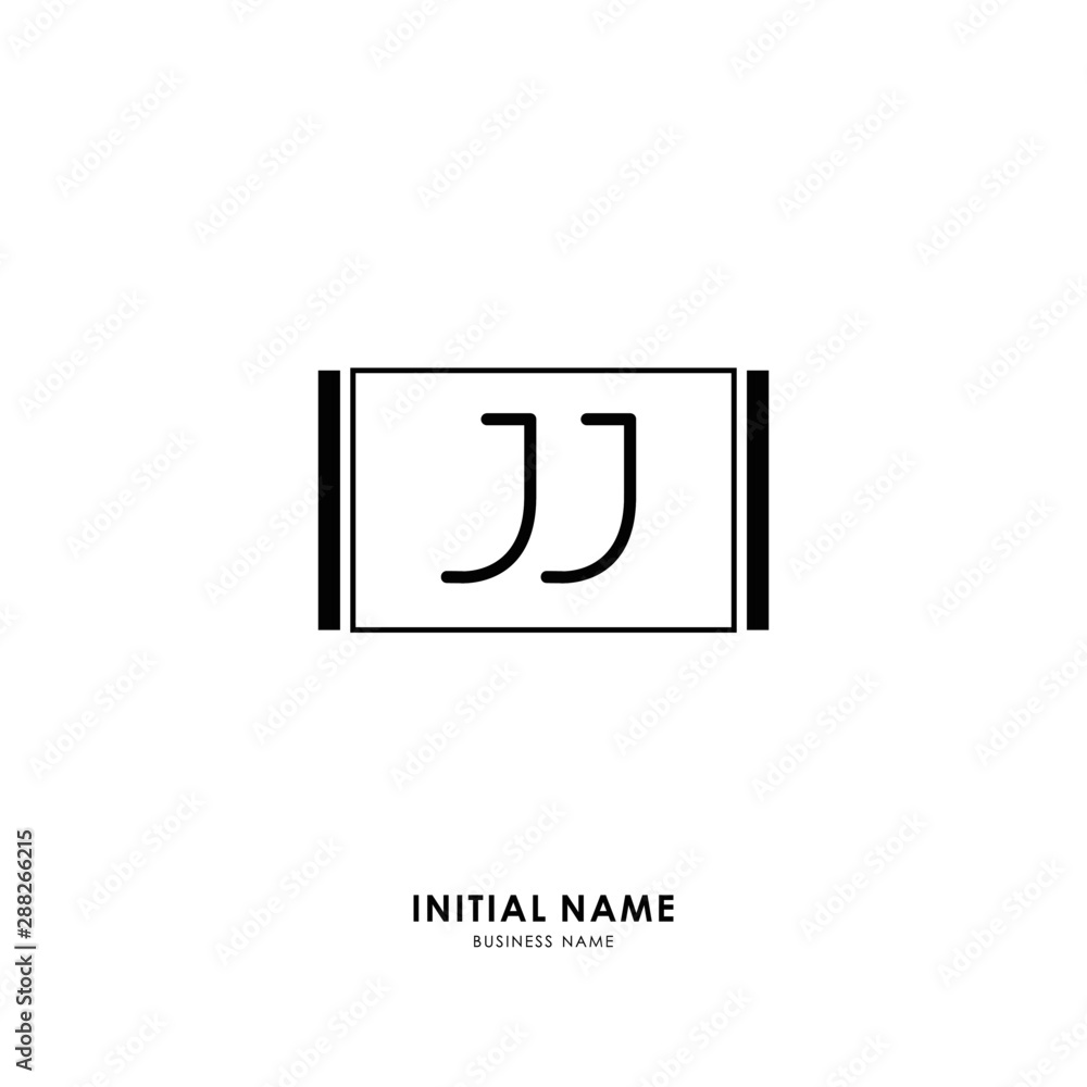 J JJ Initial logo letter with minimalist concept. Vector with scandinavian style logo. J JJ Initial logo letter with minimalist concept. Vector with scandinavian style logo.