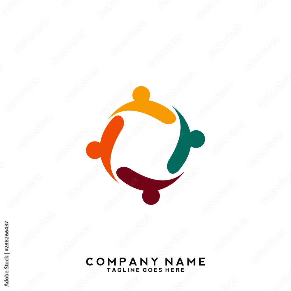 Creative people logo design template Creative people logo design template