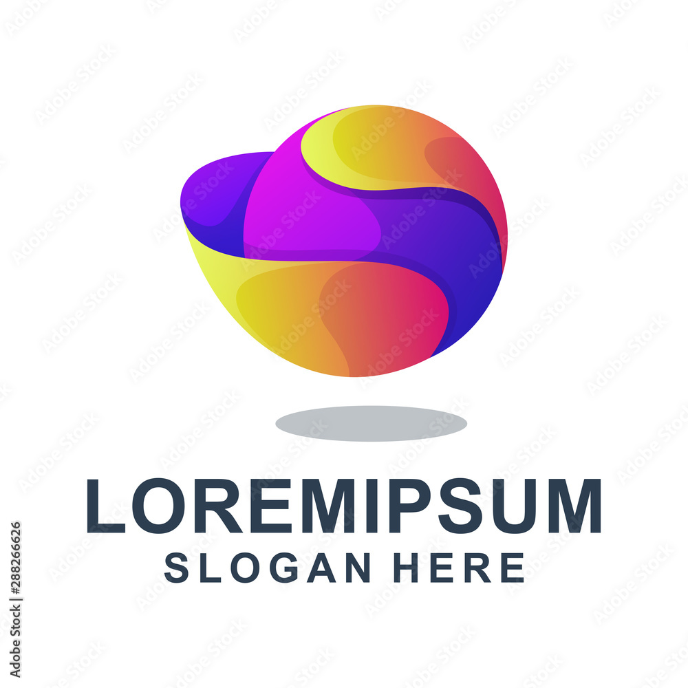Colorful Abstract Circle Logo Template Colorful Abstract Circle Logo Template