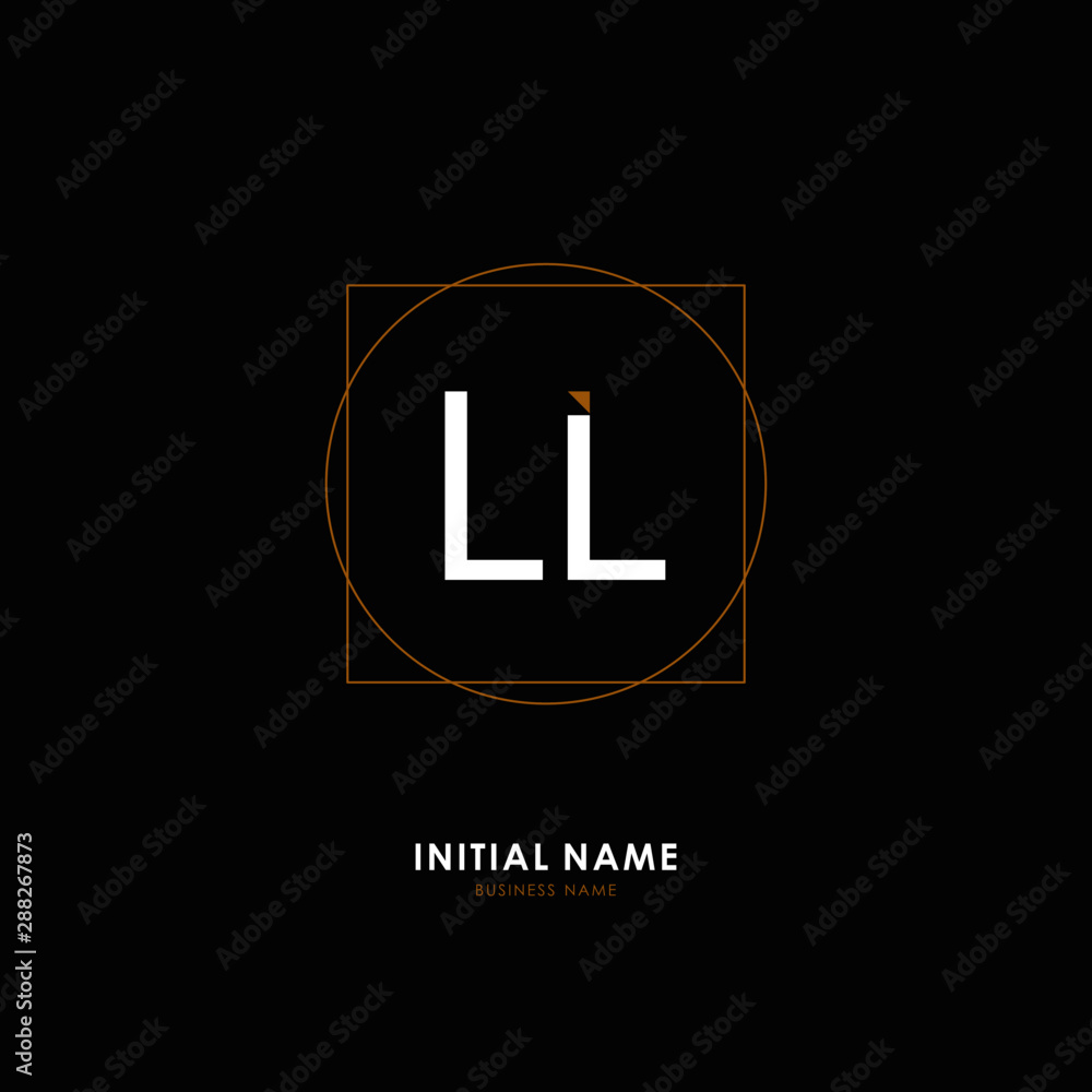 L LL Initial logo letter with minimalist concept. Vector with scandinavian style logo.