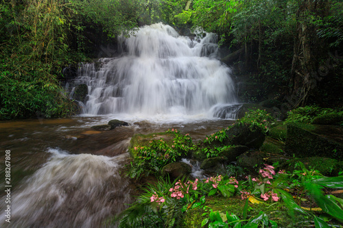 Waterfalls during the rainy season, Thailand.