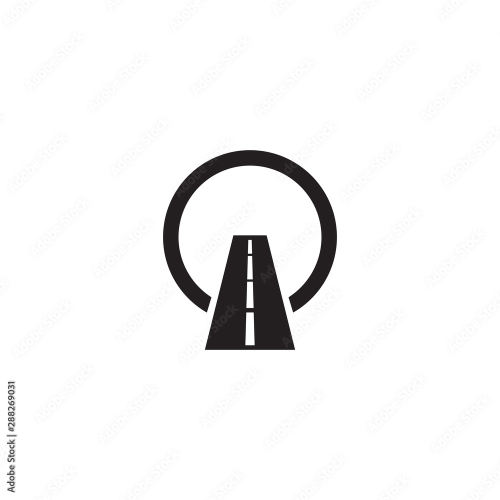 Road logo design icon vector template