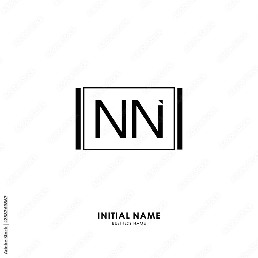 N NN Initial logo letter with minimalist concept. Vector with scandinavian style logo. N NN Initial logo letter with minimalist concept. Vector with scandinavian style logo.