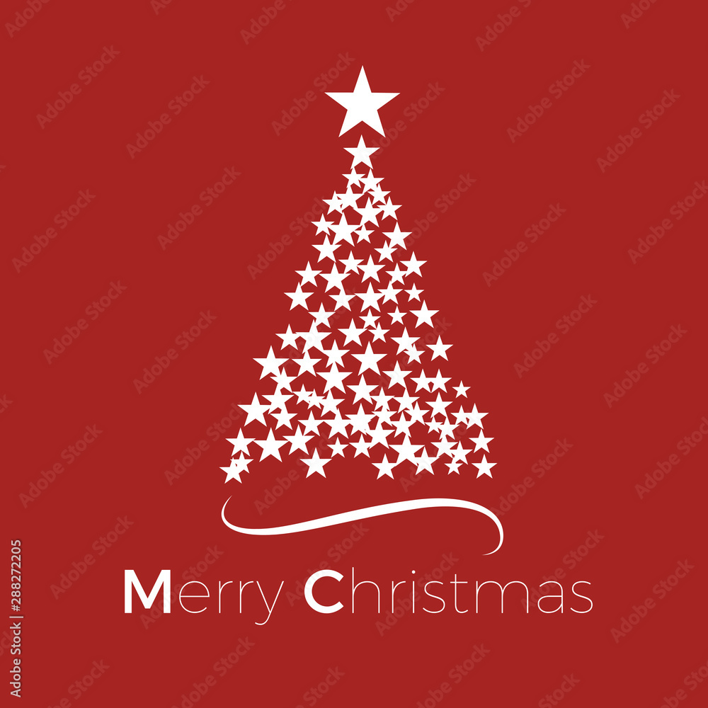 Vector Abstract cover Christmas Tree, with text
