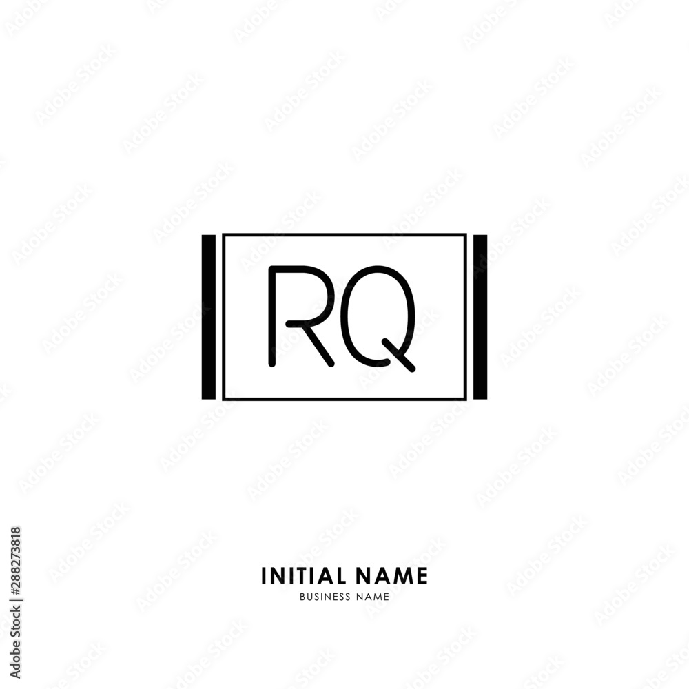 R Q RQ Initial logo letter with minimalist concept. Vector with scandinavian style logo. R Q RQ Initial logo letter with minimalist concept. Vector with scandinavian style logo.