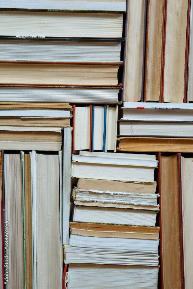Fototapeta premium Books stack texture and background