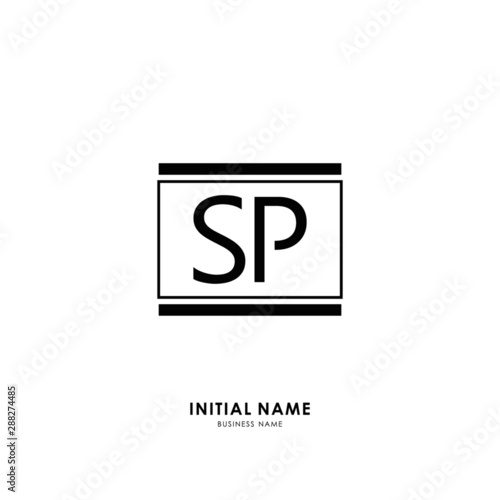 SP SP Initial logo letter with minimalist concept. Vector with scandinavian style logo.