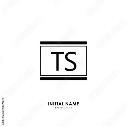 TS TS Initial logo letter with minimalist concept. Vector with scandinavian style logo.