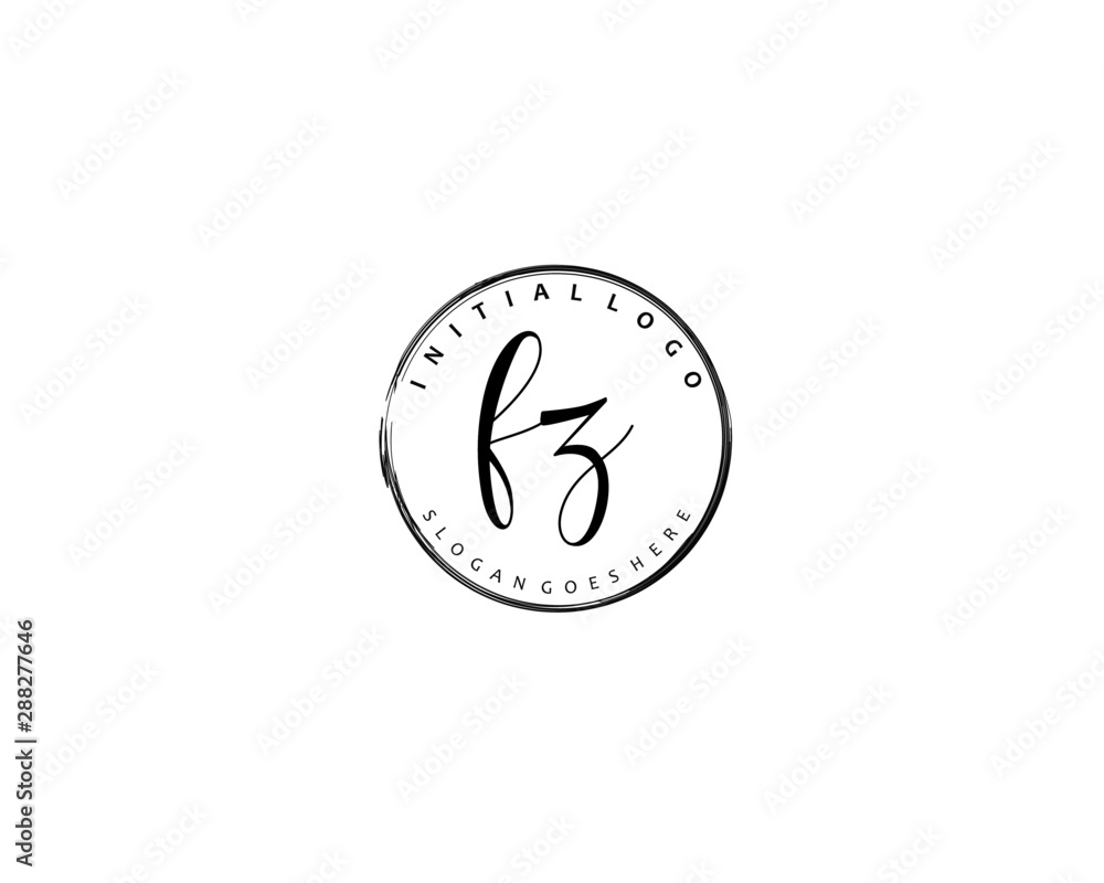 FZ Initial letter logo template vector FZ Initial letter logo template vector