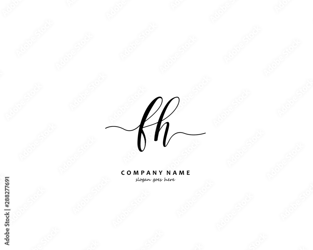 FH Initial letter logo template vector FH Initial letter logo template vector