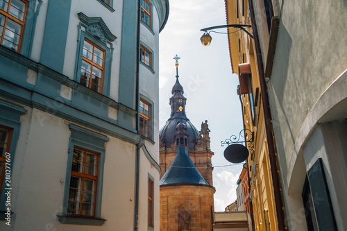 Chapel of St John Sarkander and old town in Olomouc, Czech Republic photo