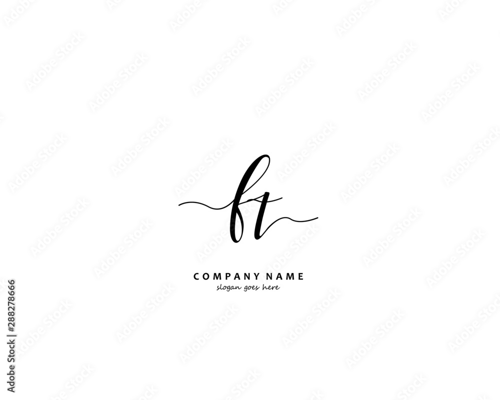 FT Initial letter logo template vector FT Initial letter logo template vector