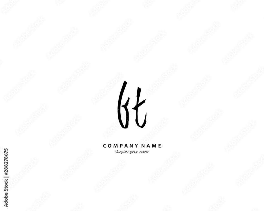 FT Initial letter logo template vector