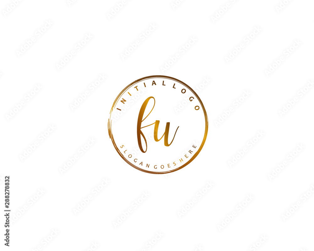 FU Initial letter logo template vector FU Initial letter logo template vector