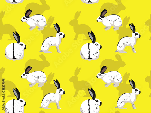 Rabbit English Spot Cartoon Background Seamless Wallpaper