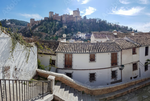 View of the Alhambra of Granada from the Albaicin