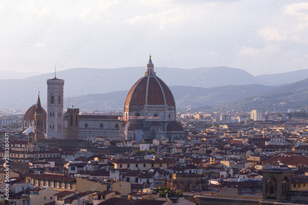 view of florence from top of st peters basilica in italy