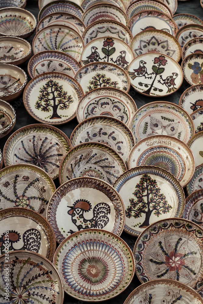 Traditional Romanian handmade ceramics market