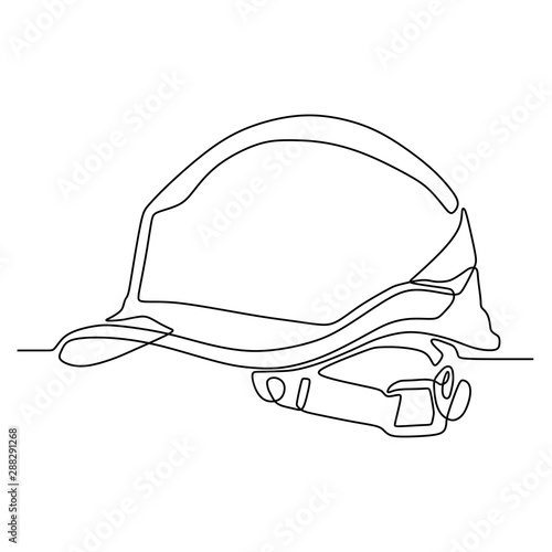 one line drawing of safety ...