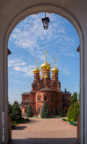 Chernigovsky cathedral  of Chernigovsky skete  is monastery  as part of Holy Trinity Sergius Lavra  in Sergiev Posad, Russia photo