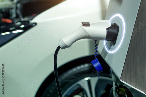EV fuel Plug Charger technology for electric hybrid car.