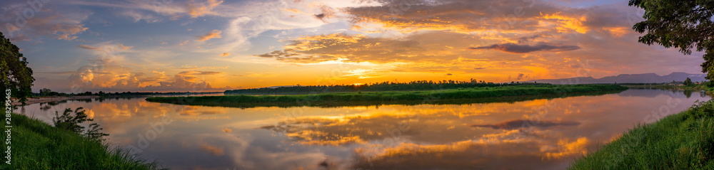Scenic View Of Dramatic Sky During Sunset Scenic View Of Dramatic Sky During Sunset