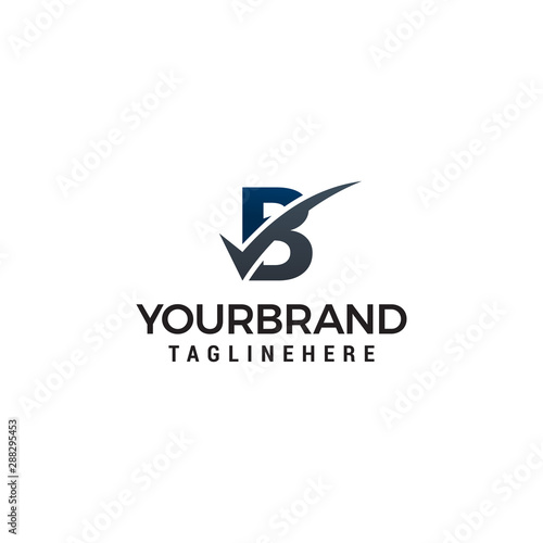 Letter B With Checklist Logo Template