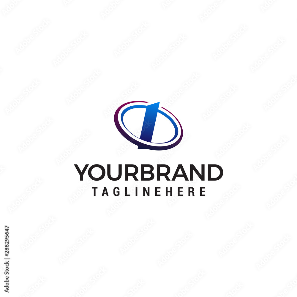 Swoosh Letter I technology logo concept template Swoosh Letter I technology logo concept template