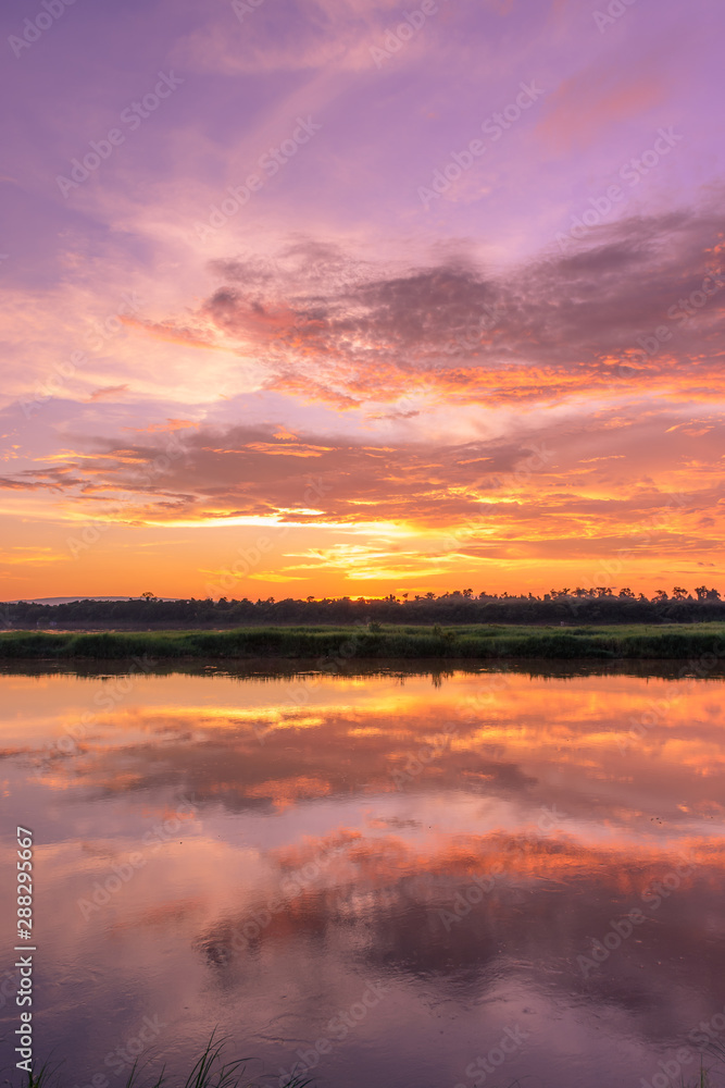 Scenic View Of Dramatic Sky During Sunset Scenic View Of Dramatic Sky During Sunset
