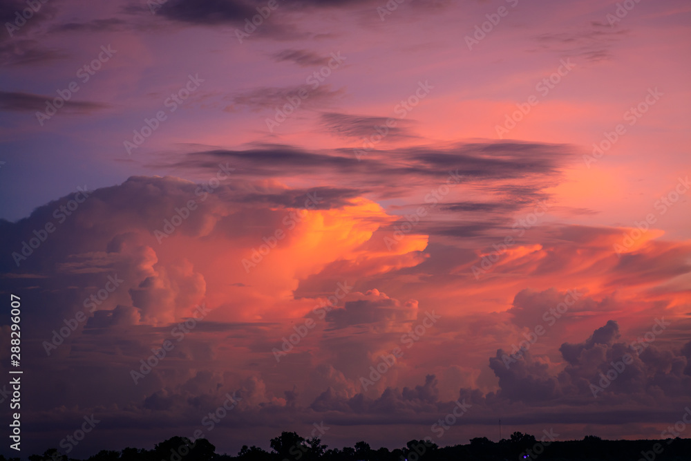 Scenic View Of Dramatic Sky During Sunset