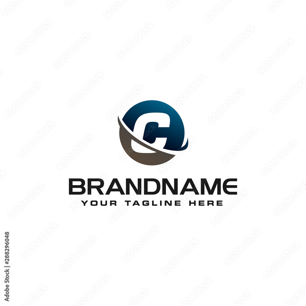 initial C technology swoosh company letter logo design vector icon template initial C technology swoosh company letter logo design vector icon template