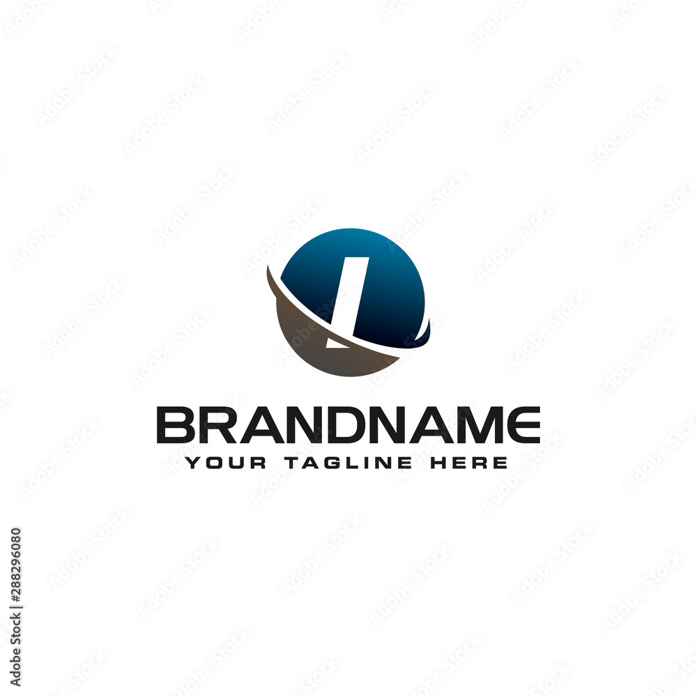 initial I technology swoosh company letter logo design vector icon template initial I technology swoosh company letter logo design vector icon template