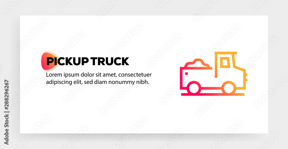 PICKUP TRUCK ICON CONCEPT PICKUP TRUCK ICON CONCEPT