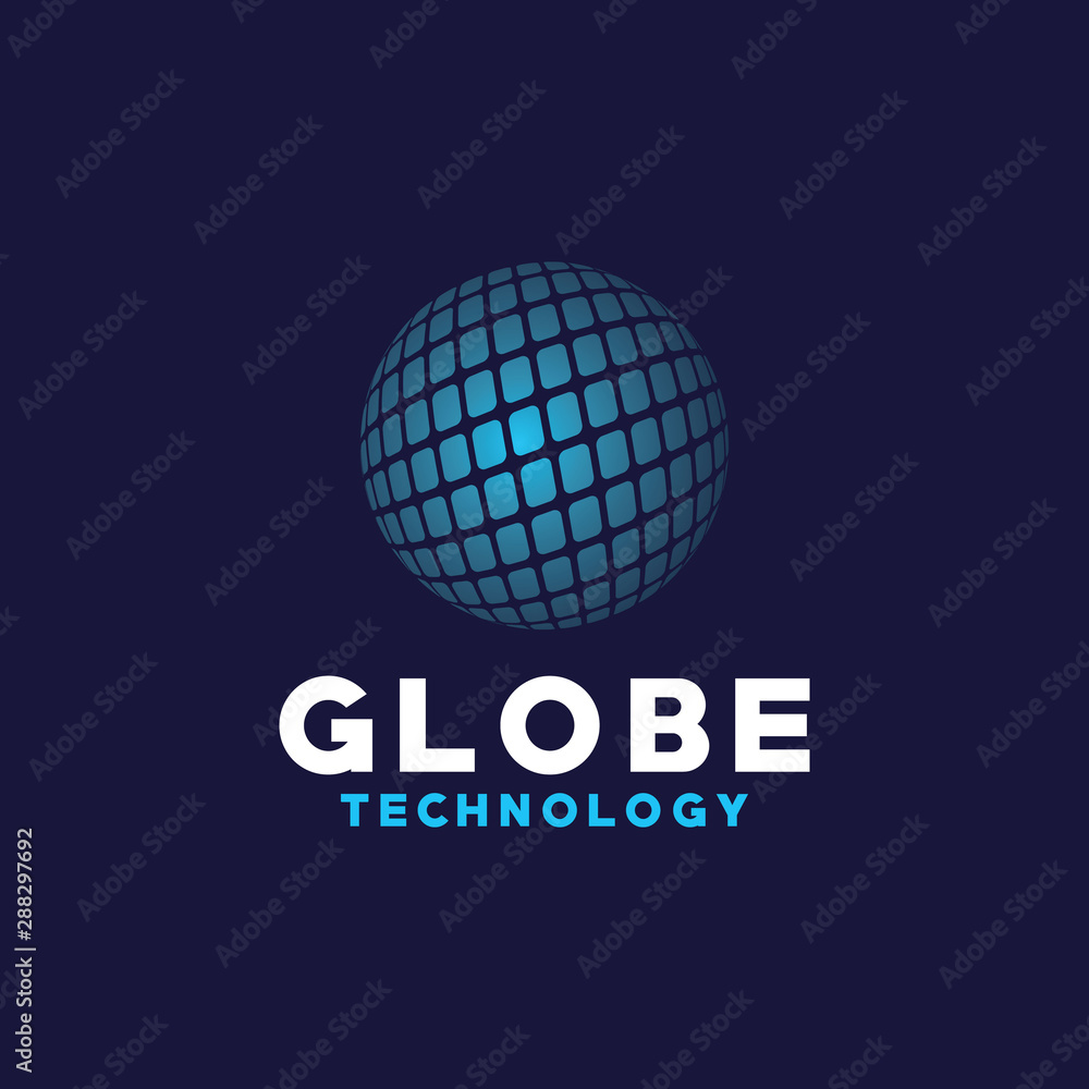 Globe Technology Logo Vector Design Template. Modern Icon. Global Symbol. Logo For Company And Business Globe Technology Logo Vector Design Template. Modern Icon. Global Symbol. Logo For Company And Business