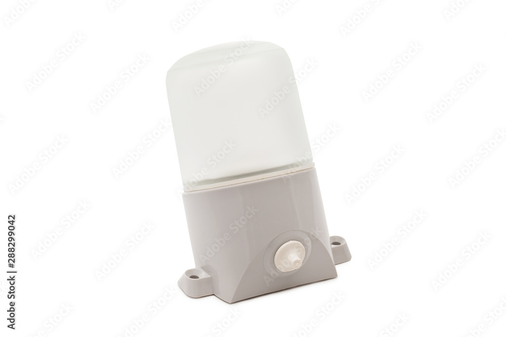 Closeup image of modern luminaire isolated at white background. Closeup image of modern luminaire isolated at white background.