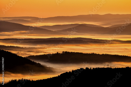 Fototapeta Naklejka Na Ścianę i Meble -  Awesome mountain landscape. Bieszczady Mountains. Poland