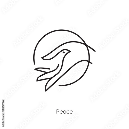 peace icon vector symbol