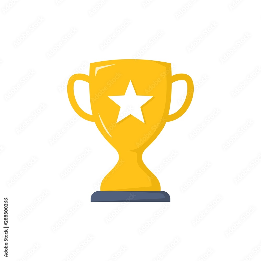 Gold cup trophy icon vector isolated on white background Gold cup trophy icon vector isolated on white background