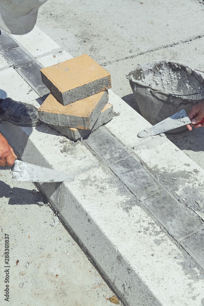 Heavy work for a construction worker on the site. Heavy work for a construction worker on the site.
