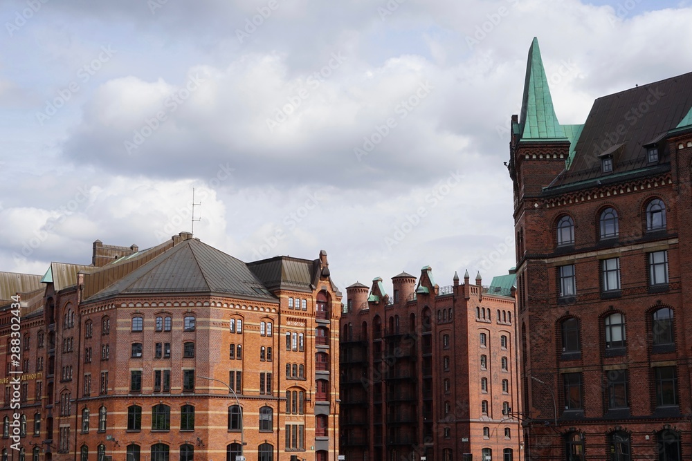 Historische Gebäude am Hamburger Hafen (Speicherstadt)