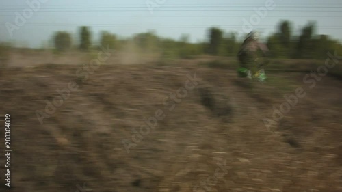 Wallpaper Mural Motocross in the field on a sunny autumn day. Recorded in Raw on Blackmagic camera. Torontodigital.ca