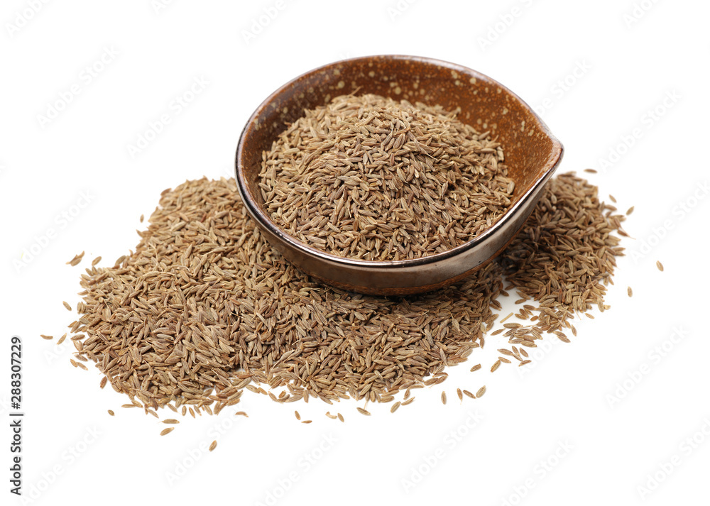 cumin seeds on white background cumin seeds on white background