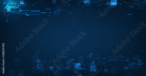 Vector abstract futuristic circuit board .Hi-tech digital technology and engineering, digital telecom concept on dark blue color background.