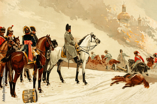 Obraz na plátne French invasion of Russia