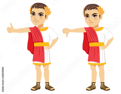 Roman Caesar positive negative thumb deciding gladiator fate