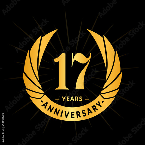 Photos 17 years anniversary celebration logotype