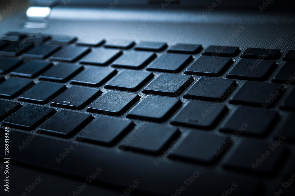 desktop keyboard macro photo blue colour