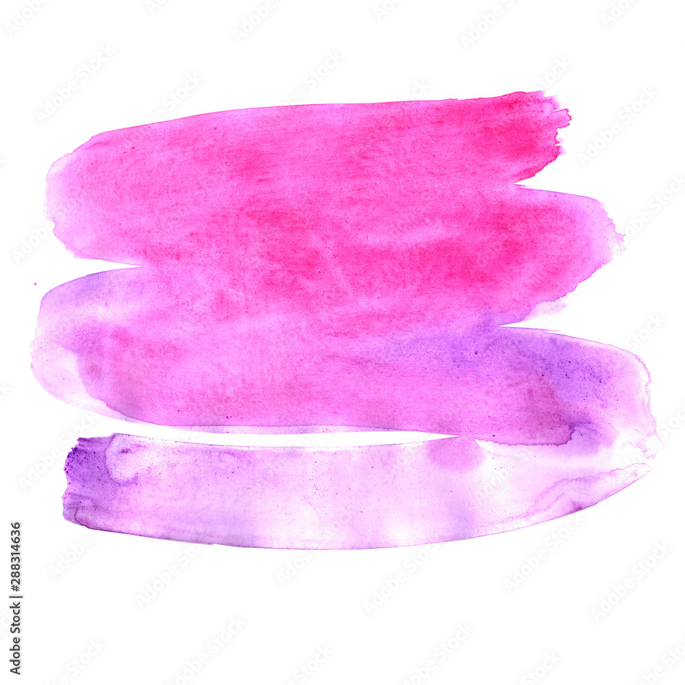 Pink and purple watercolor hand paint strains on white background. Gradient wallpaper. Pink and purple watercolor hand paint strains on white background. Gradient wallpaper.