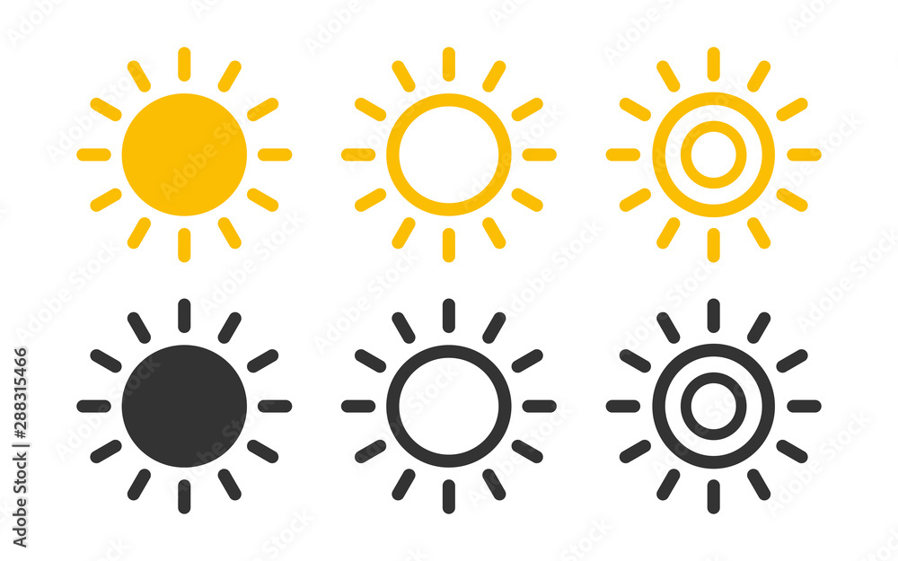 Fototapeta premium Sun Set icon symbol vector